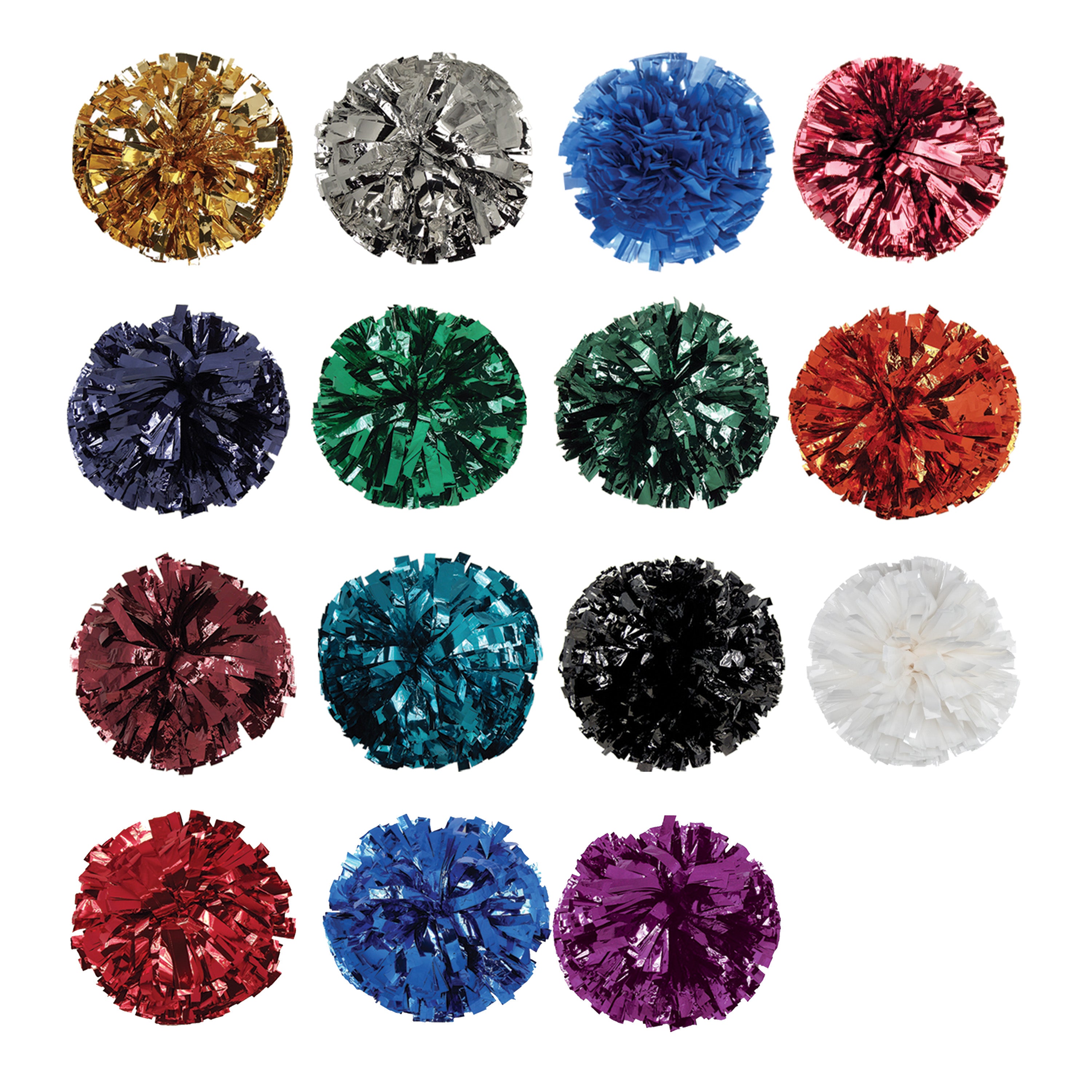 Poms metálicos